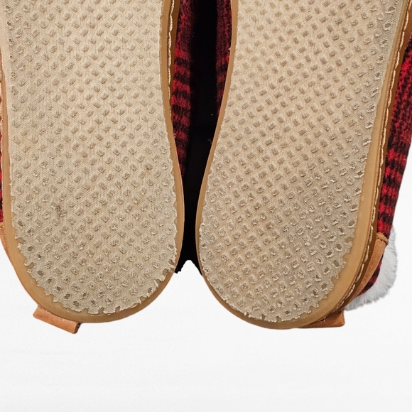Toms Red Plaid Bota Shoes Size 10 - Picture 15 of 16